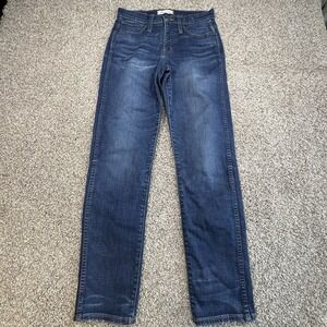 Madewell‎ Mid-Rise Slim Straight Blue Jeans Size 26 Women's Inseam 27"